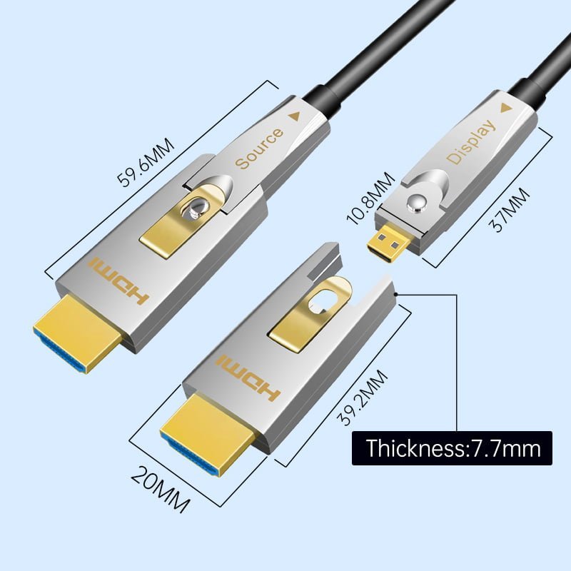 كابل HDMI 2.1 AOC الليف البصري النشط القابل للفصل