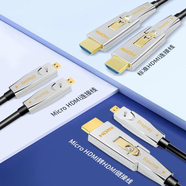 Cable óptico desmontable HDMI 2.0 AOC-Active con bloqueo2