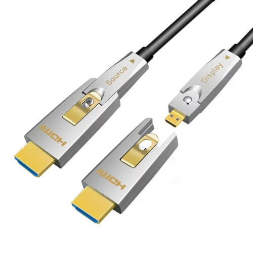 Detachable & locking HDMI 2.0 AOC-Active Optical Cable