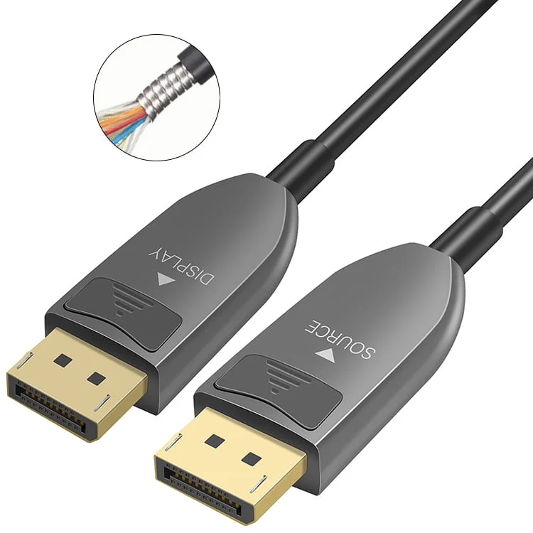 aocfiberlink-armored-displayport 1.4 active optical cable