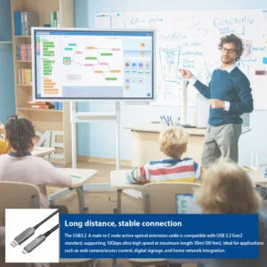 FUAC-3204 Hybrid USB AOC-Active Optical Cable-Type A to Micro B-8 FUAC-3204 Hybrid USB AOC-Active Optical Cable-Type A to Micro B-8
