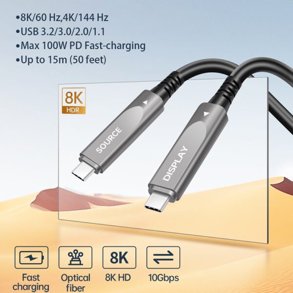 AOCFiberlink FUCC-3202 Fiber Optic USB C Cable-1000