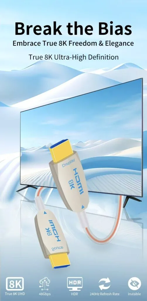 AOCFiberlink FHDC-2102 Ultra-thin 8K Fiber Optic HDMI AOC