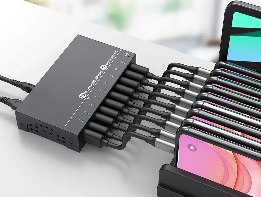 FBWT-U310 10 port USB3-hub application