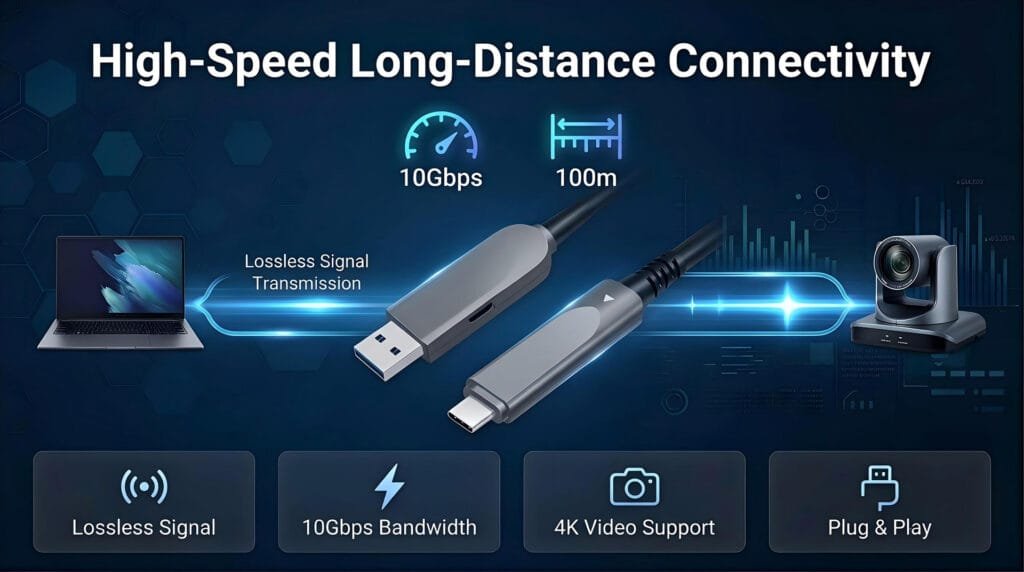 AOCFiberlink FUAC-3204 Hybrid USB3.2 Fiber Active Optical Cable-1920