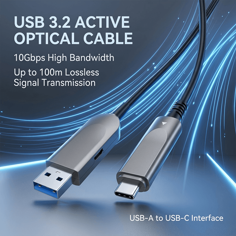 FUAC-3204 USB3.2 Gen2 Active Optical Cable-AM to USBC-800 FUAC-3204 USB3.2 Gen2 Active Optical Cable-AM to USBC-800