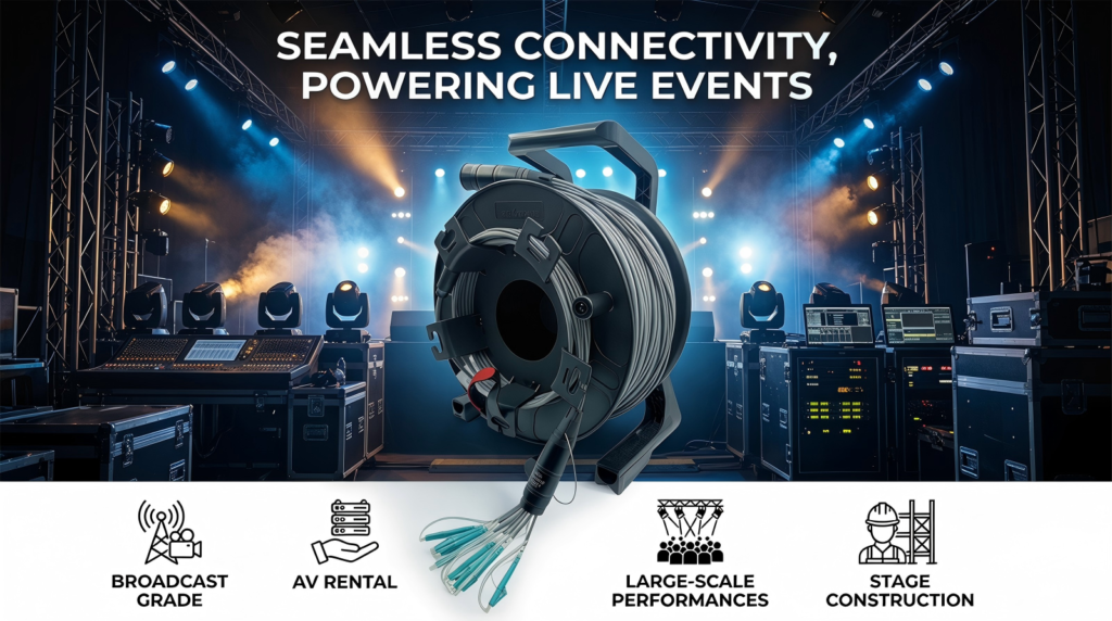 كابل الألياف البصرية المصفح AOCFiberFiberLink المصفح لتدريج تأجير الطائرات 1600