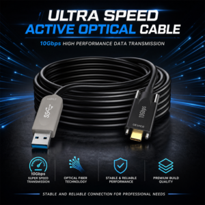 FUAC-3206 Cavo ottico attivo USB 3.2 da AM a Type-C con chiusura a vite - 800 FUAC-3206 Cavo ottico attivo USB 3.2 da AM a Type-C con chiusura a vite - 800